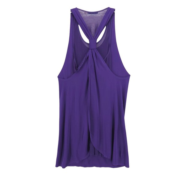 NWT ALICE + OLIVIA Twisted Folded Back Tank Dress Purple Size MEDIUM - Picture 5 of 10